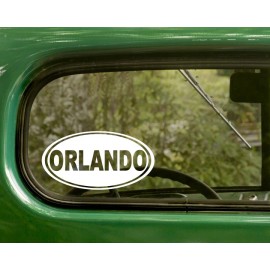 The Decal and Sticker Mafia 2 ORLANDO DECALs Oval Florida Sticker For Bumper Car Truck Laptop Window Rv