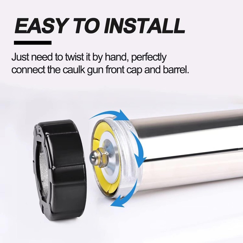 Sausage caulking gun Aluminum Front Cap, Durable Sausage Caulking Gun