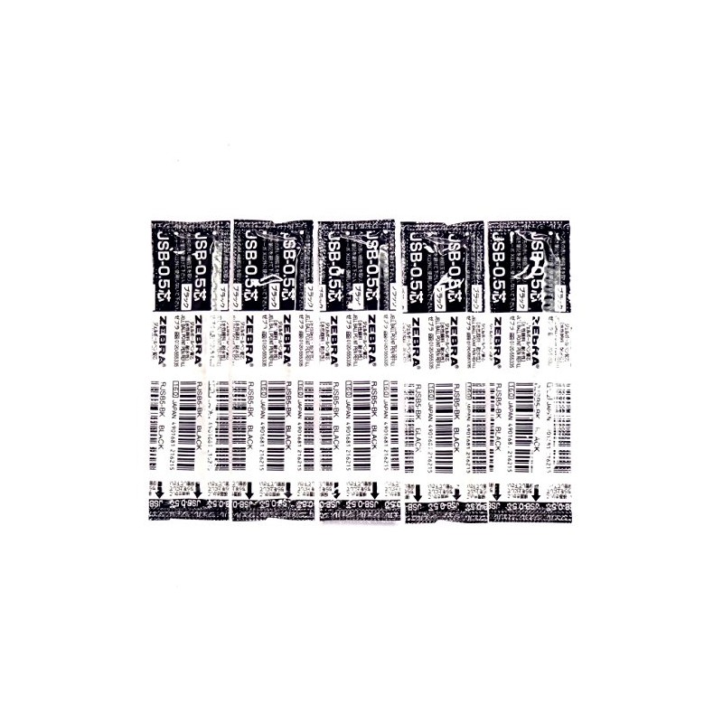 Zebra 0.5mm Black Gel Ink Refill (RJSB5-BK), for Zebra Multi