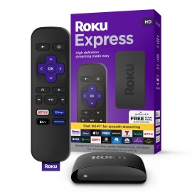 Roku Express HD Streaming Device with High-Speed HDMI Cable, Remote Fast Wi-Fi - Single