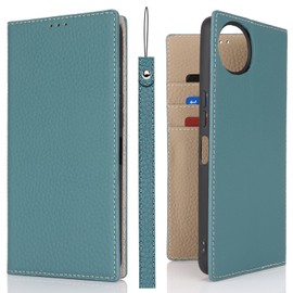 Eastwave Aquos Wish4 Case Genuine Leather Cowhide SH-52E A402SH Case Folio Cover AQUOS WISH 4 SH-52E A402SH SH-M27 Compatible Notebook Genuine Leather Soft Genuine Leather with Splat Hole Included