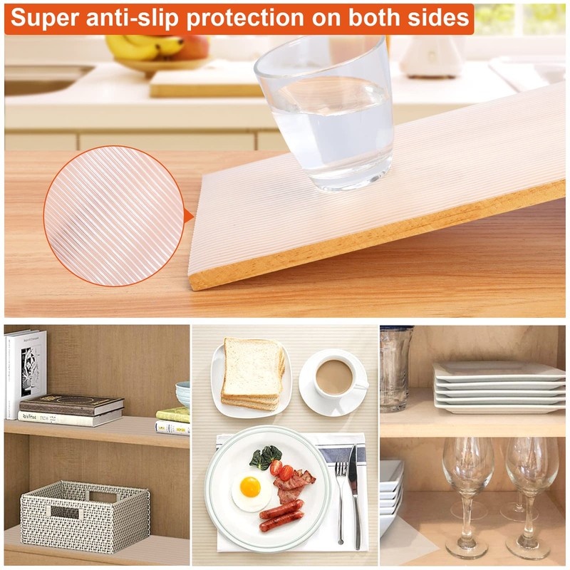 Anoak Shelf Liner Cabinet Liner, Non Adhesive Drawer Liner, Washable