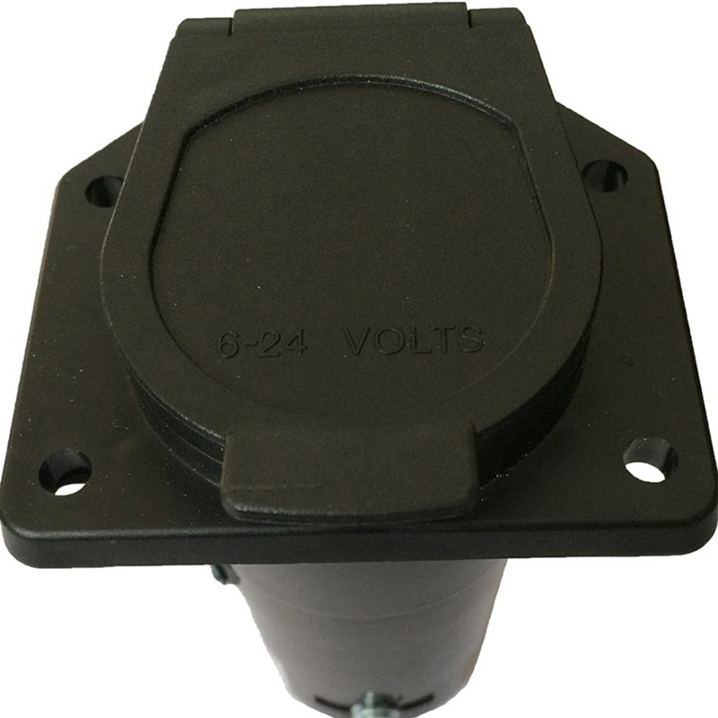 NEW SUN Conector redondo de 7 vías para remolque, 7