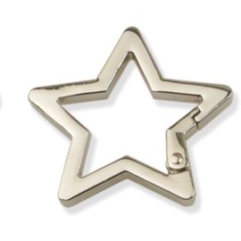 Silver Star Shaped Stainless Steel Keychain Clip Carabiner Snap Hook Holder Star Carabiner Hook Clip Key Holder Carabiner Clip for Keys and Wallet with Key Chain Rings,Accessory, Sports and Outdoors