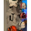 Football mini helmet wall hanger.  3d printed from PLA+, display