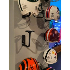 Football mini helmet wall hanger.  3d printed from PLA+, display holder, mount