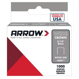 Arrow Fastener 605 Wide Crown Swingline Type Heavy Duty 5/16-Inch Staples, 1,000-Pack
