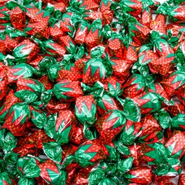 Strawberry Bon Bons 4 lb – Individually Wrapped Hard Candy with Soft Center, Bulk, Old Fashioned