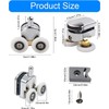 PMELCXD Curved Shower Door Rollers 4pcs 23mm Replacement Shower Door