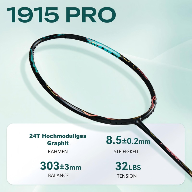 Professional Badminton Racket, Carbon Fiber Badminton Sets 5U Ultra-Light High