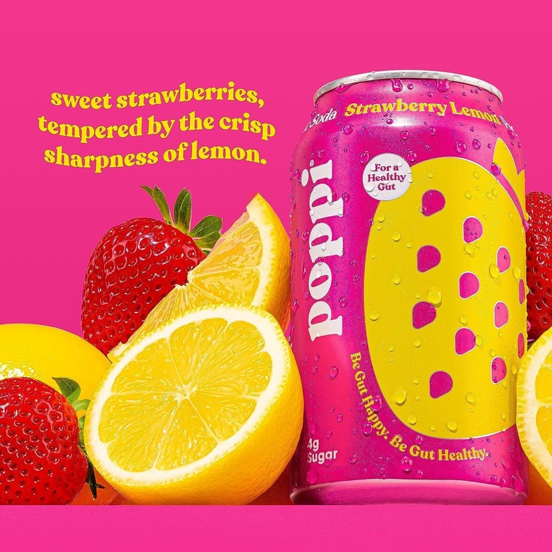 poppi Apple Cider Vinegar Flavored Drink Pack 12 Cans Low