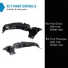 TRQ TRQ Front Inner Fender Liner Set Compatible with 2006-2007
