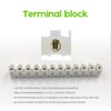 10 Pcs Terminal Block, 12 Position Dual Row Terminal Strip,