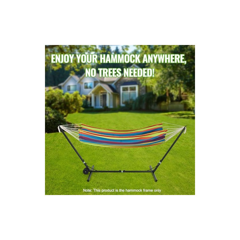 Backyard Expressions Adjustable One Size Fits All Hammock Stand with