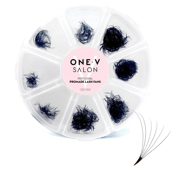One V Salon Pro 6D Promade Loose Fans, 1000 Premade