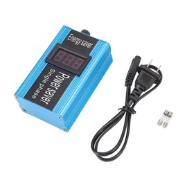 Pssopp Power Saver, Smart Power Energy Saver Aluminium Alloy 100KW Power Saving Box Electricity Energy Saver Power Saver Energy Saver for Home Blue