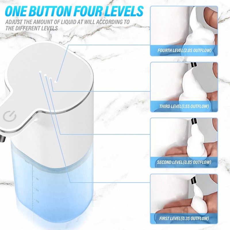 Automatic Soap Dispenser, Auto Soap Dispenser Touchless 400ml/14.1oz Usb Hand