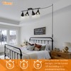 Black 4 Light Plug in Ceiling Light Fixture,Modern Plug in