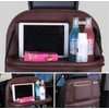 HURESON Car Back Seat Organizer with Trash Can Foldable Table