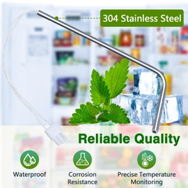 RUHUALIFE Ice Maker Bin Temperature Sensor Ice Bin Thermistor Thermostat Compatible with Whirlpool 3021097 AP6022509 PS11755842,Replaces #:W10511923