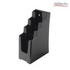 Deflecto Countertop Black 4 Tier 4 Pocket 1/3 A4 (DL