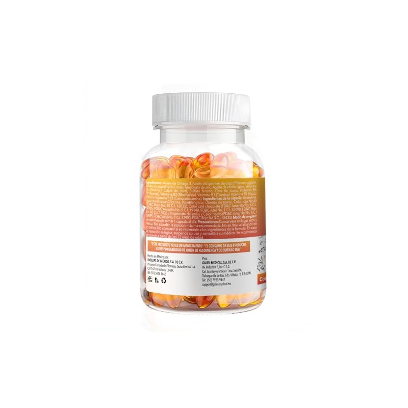 Complejo B con Omega 3, Cápsulas de 650 mg, 60