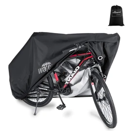 InGroWan Bike Cover for Outside Storage Waterproof Oxford Bicycle Cover Indoor 210D Nylon with Pu Coating Wind Proof with Lock Hole,Black,200 x 70 x 110 cm; 310 Grams