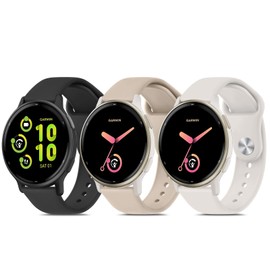 3-Pack Straps for Garmin Vivoactive 5 / Venu 2 Plus/Venu Sq/Venu Sq 2 / Venu Sq 2 Music/Vivomove Sport/Vivomove Trend, Waterproof Sports Replacement Band (3-Pack 04)