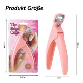 1 x Nail Clippers, U-shaped Nail Scissors Made of Stainless Steel, Professional Nail Clippers for Artificial Nails, Stainless Steel Nail Clippers for Artificial Nails, Gel Nail Accessories, False