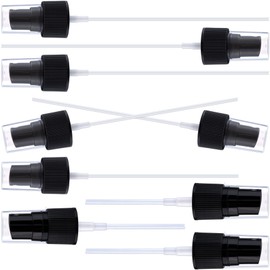 CTEAKOP 9 Pcs Spray Tops for Bottles, 3 Sizes Spray Bottle Top, Spray Nozzle for Bottles, Spray Bottle Nozzle for Essential Oil, Cleaning Solutions - Black (18/410, 20/410, 24/410)