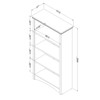 South Shore Artwork 4-Shelf Bookcase, Pure White