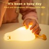 Lying Flat Duck Night Light Cute LED Duck Lamp Silicone