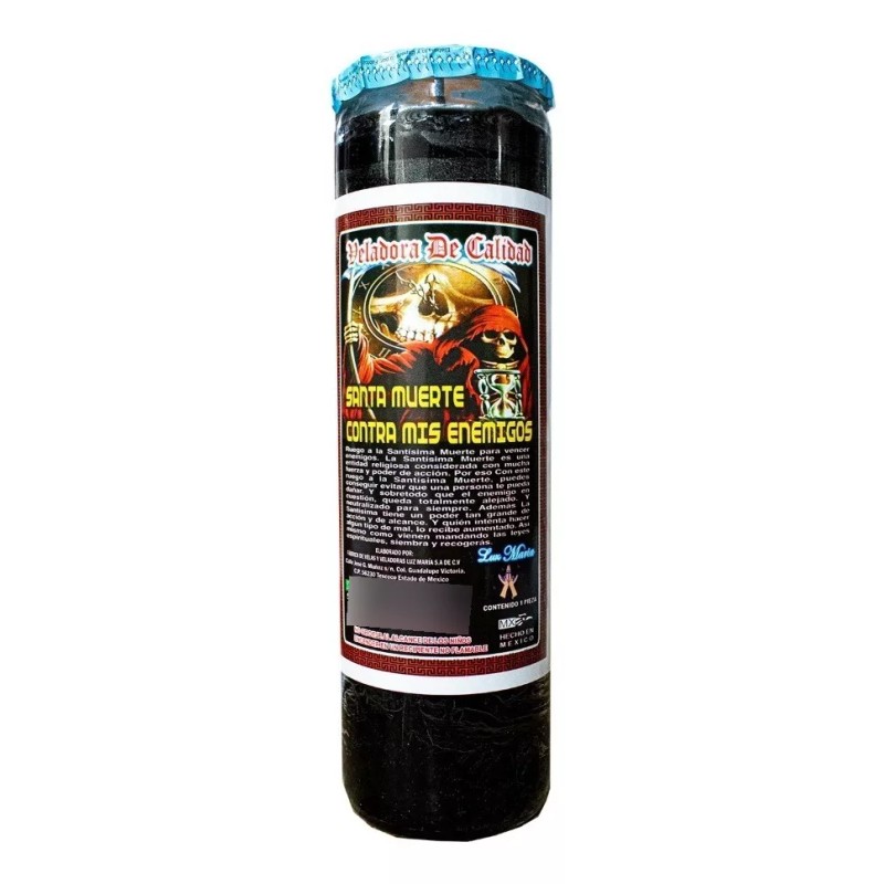 4 Veladoras Esotéricas Santa Muerte Contra Enemigos.