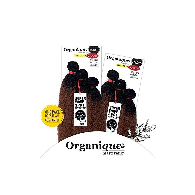 Organique Mastermix SUPER WAVE 3PCS 14"/16"/18" (2 Dark Brown) -