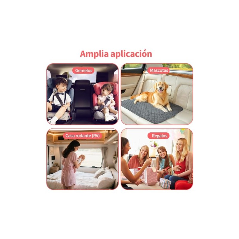 Muja Cámara Coche Bebé Asiento Trasero, Pantalla HD de 7
