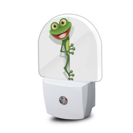 YESPOAK Night Light,Happy Green Frog Night Lights Plug Into Wall Dusk to Dawn Sensor for Bedroom,Bathroom and Living Room for Women/Girls Gift