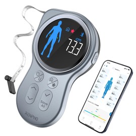 RENPHO Smart Body Measure Plus, Smart Body Measure Plus, Automatic Winding Type, 3.9 ft (1.5 m) Body, 12 Parts Measure, Bust and Waist, Double-Sided Scale, Inch Centimeter, Measurement Results