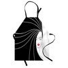 Ambesonne Hair Salon Apron, Traditional Beauty with Extra Long Straight
