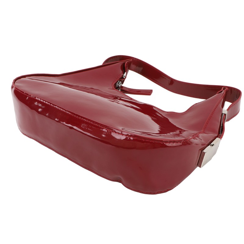 Women Underarm Bag Fashionable Glossy Surfaces PU Leather Shoulder Messenger