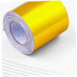 Healeved 10m Roll Gold Aluminum Tape Heat Resistant Pipe Repair Duct Sealing Car Exhaust Insulation Easy Peel
