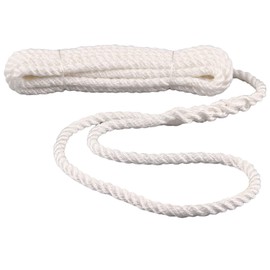 Navyline Polypropylene Mooring Line with Eye – White, Diameter and Length: 12 mm Diameter 7 m Long