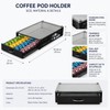 Coffee Pod Holder Drawer with Glass Top – Sleek Black
