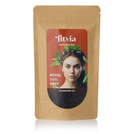 fitvia Black Tea "Royal Earl Grey": Loose Tea, High Quality Earl Grey Tea, 100g