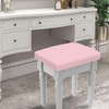 Bivxisrvo Pink 2pcs Rectangle Stool Covers Stretch with Elastic Bar