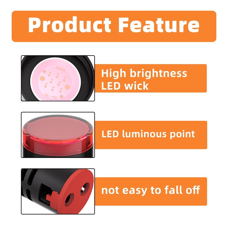 GASHER 24V 20mA Energy Saving Indicator Light Mounting Hole Size