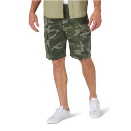 Wrangler Camo Relaxed Fit Stretch Cargo Shorts - 40