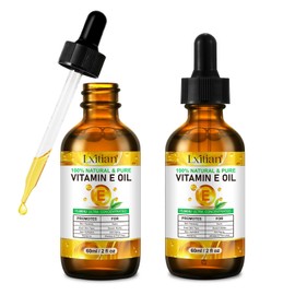 Vitamin-E-Öl für Haut, Gesicht, Haare, Körper, Nägel, Bio-Vitamin-E-Öl für Narben, 100% reine und natürliche vitamin-e-Ölmischung 75.000 IE für trockene Haut, Falten, Dehnungsstreifen (2 Pcs)