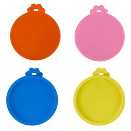 4 Pcs Food Can Lids Pet Can Covers, Silicone Small Pet Food Can Lids Covers for 3 oz 2.5 oz Cat Food Cans.
