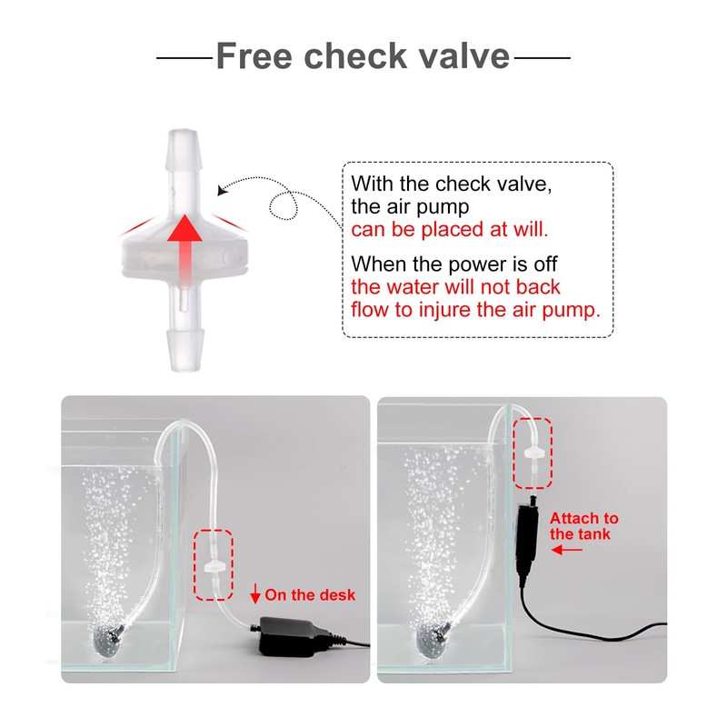 Clscea Aquarium Mini Air Aerator Pump for 1-15 Gallon Fish