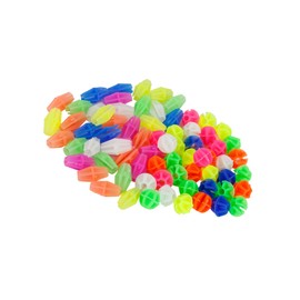 Motoforti 70pcs Bike Bicycle Wheel Spoke Bead 2 Types Bead Clip Multicolor Long-lasting